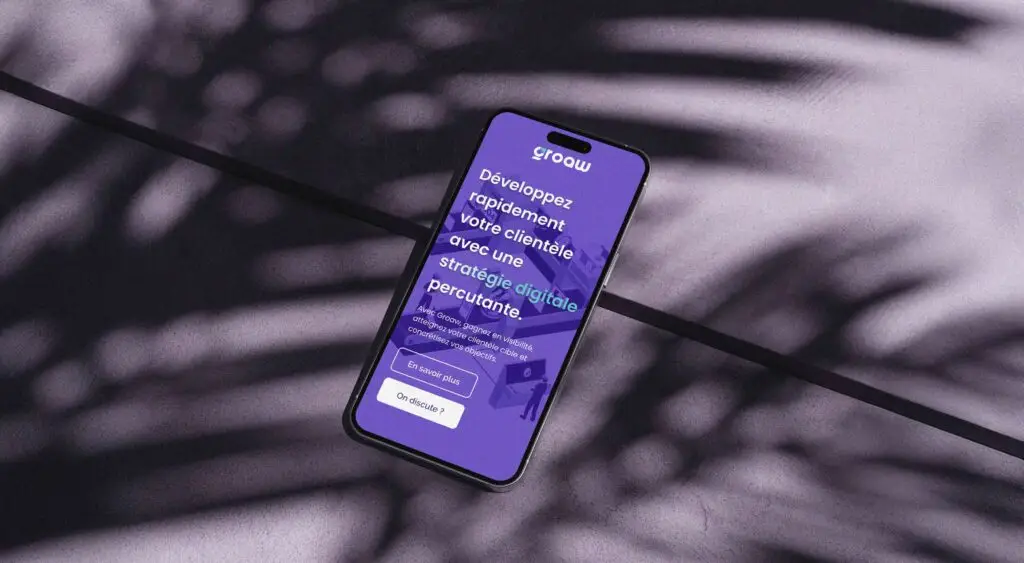 Site web mobile Groaw - Graphiste freelance